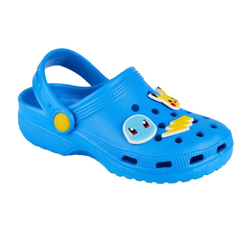 Pokemon Boys Button Clogs / Blue